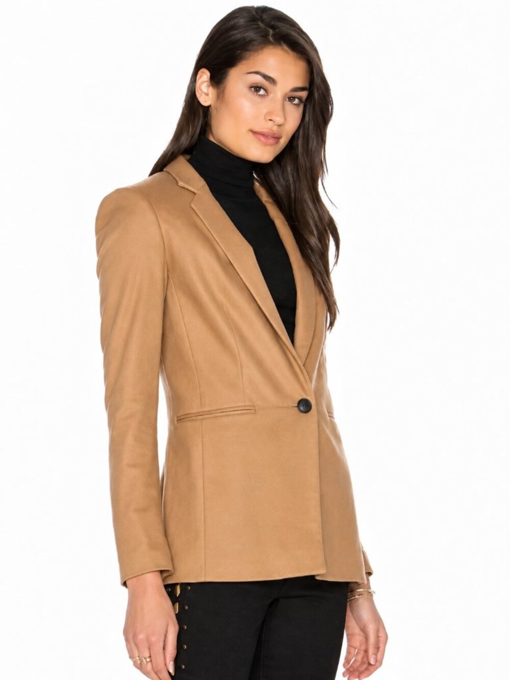 rag & bone Emmet Wool Blazer Jacket Camel Tan Single Button Tailored Womens 6